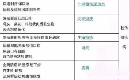 常见男科性疾病图片，梅毒/生殖器疱疹/尖锐湿疣五种性病症状图