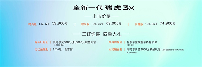 奇瑞“赴淄赶烤”金榜题名，全新一代瑞虎3x上市售价5.99万元起