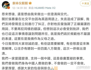 沈阳网友问：张智霖儿子晒自拍，颜值逆袭撞脸袁咏仪，因立场问题评论翻车