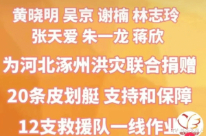 天津网友问：涿州水灾成娱乐圈“照妖镜”，有人诚心救灾，有人却沽名钓誉