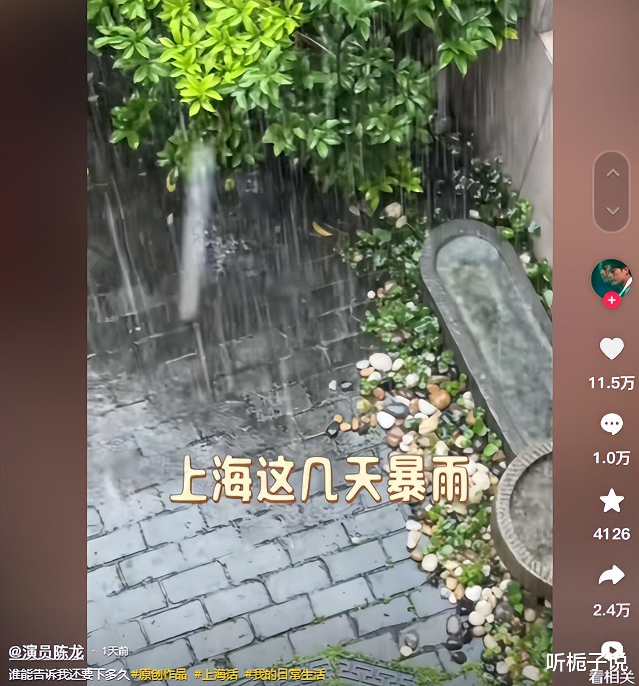 陈赫上海的家漏雨！陈龙家更为严重，水盆排排坐，网友想看邓超家