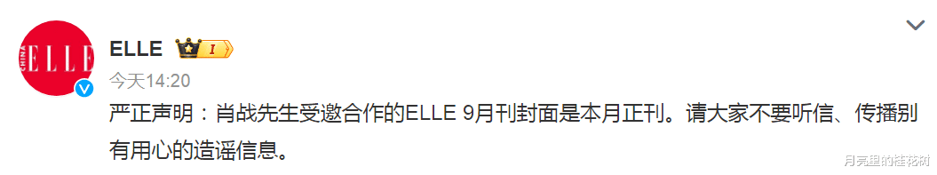 ELLE声明肖战9月刊为正刊，网友：光与暗中闪耀的你，好有质感