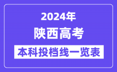 陕西2024年高考本科一批投档线一览表（2025年参考）