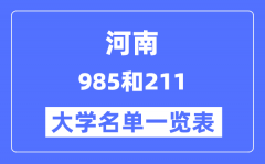 河南有哪些大学是985和211_河南985和211高校名单一览表