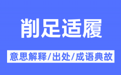 削足适履的意思解释_削足适履的出处及成语典故