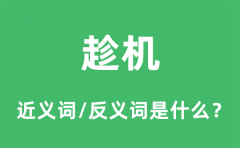 趁机的近义词和反义词是什么_趁机是什么意思?