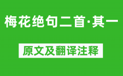 陆游《梅花绝句二首·其一》原文及翻译注释_诗意解释