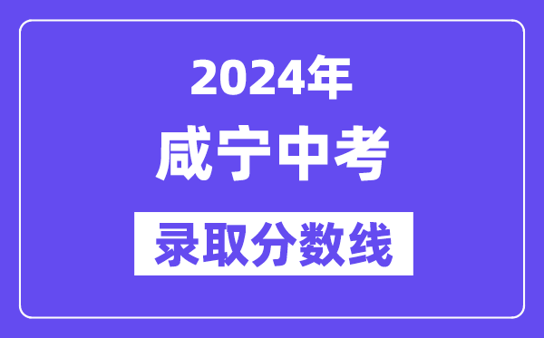 2024年咸宁中考录取分数线一览表（含历年分数线） 