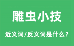 雕虫小技的近义词和反义词是什么_雕虫小技是什么意思?