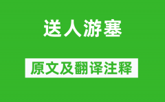 王建《送人游塞》原文及翻译注释_诗意解释