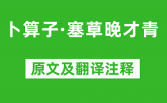 纳兰性德《卜算子·塞草晚才青》原文及翻译注释_诗意解释