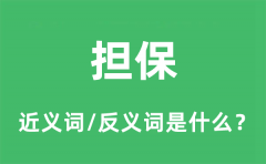 担保的近义词和反义词是什么_担保是什么意思?