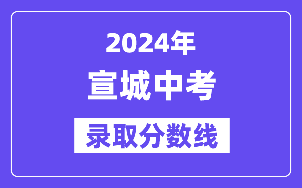 2024年宣城中考录取分数线一览表（含历年分数线） 