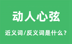 动人心弦的近义词和反义词是什么_动人心弦是什么意思?