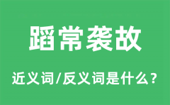 蹈常袭故的近义词和反义词是什么_蹈常袭故是什么意思?