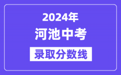 2024年河池中考录取分数线一览表（含历年分数线）