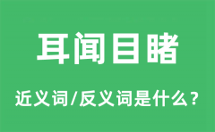 耳闻目睹的近义词和反义词是什么_耳闻目睹是什么意思?