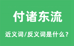 付诸东流的近义词和反义词是什么_付诸东流是什么意思?