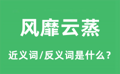 风靡云蒸的近义词和反义词是什么_风靡云蒸是什么意思?