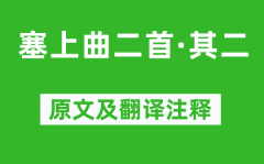 戴叔伦《塞上曲二首·其二》原文及翻译注释_诗意解释