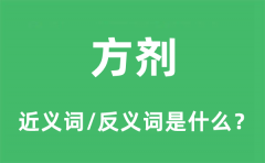 方剂的近义词和反义词是什么_方剂是什么意思?